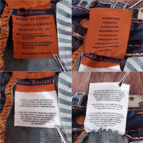 Rock Revival Womens Size 25X31.5 Kelly Boot Cut Blue Denim Jeans - Picture 13 of 14